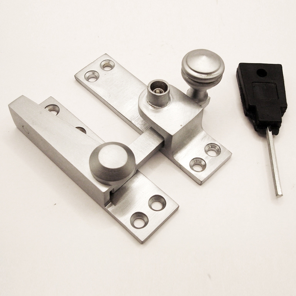 TWC003L/SCP • Locking • Satin Chrome • Forged Straight Arm Sash Fastener